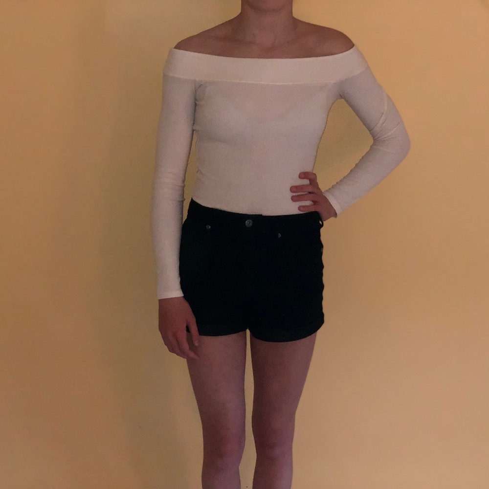 Off-white off shoulder long sleeve top